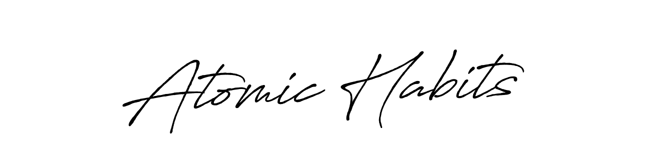How to make Atomic Habits name signature. Use Antro_Vectra_Bolder style for creating short signs online. This is the latest handwritten sign. Atomic Habits signature style 7 images and pictures png