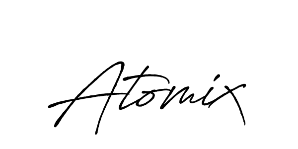 Make a beautiful signature design for name Atomix. Use this online signature maker to create a handwritten signature for free. Atomix signature style 7 images and pictures png