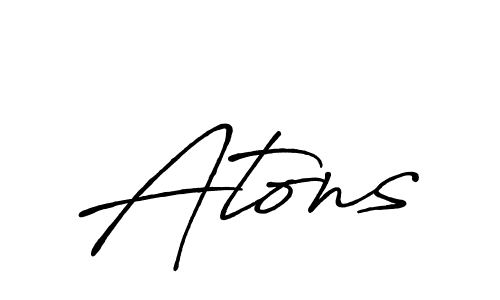 Make a beautiful signature design for name Atons. With this signature (Antro_Vectra_Bolder) style, you can create a handwritten signature for free. Atons signature style 7 images and pictures png