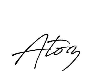 This is the best signature style for the Atoz name. Also you like these signature font (Antro_Vectra_Bolder). Mix name signature. Atoz signature style 7 images and pictures png
