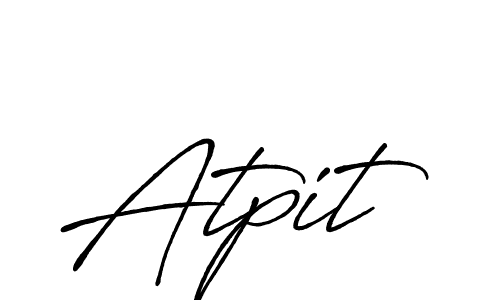 How to make Atpit name signature. Use Antro_Vectra_Bolder style for creating short signs online. This is the latest handwritten sign. Atpit signature style 7 images and pictures png