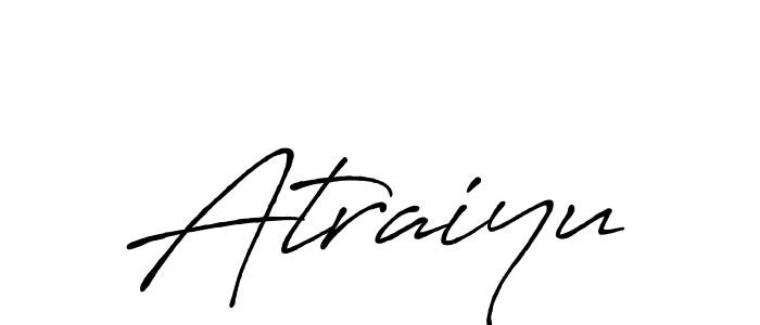 How to make Atraiyu signature? Antro_Vectra_Bolder is a professional autograph style. Create handwritten signature for Atraiyu name. Atraiyu signature style 7 images and pictures png