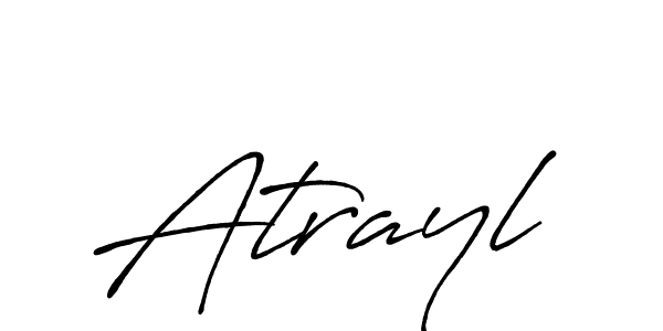 Create a beautiful signature design for name Atrayl. With this signature (Antro_Vectra_Bolder) fonts, you can make a handwritten signature for free. Atrayl signature style 7 images and pictures png