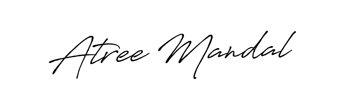 You should practise on your own different ways (Antro_Vectra_Bolder) to write your name (Atree Mandal) in signature. don't let someone else do it for you. Atree Mandal signature style 7 images and pictures png