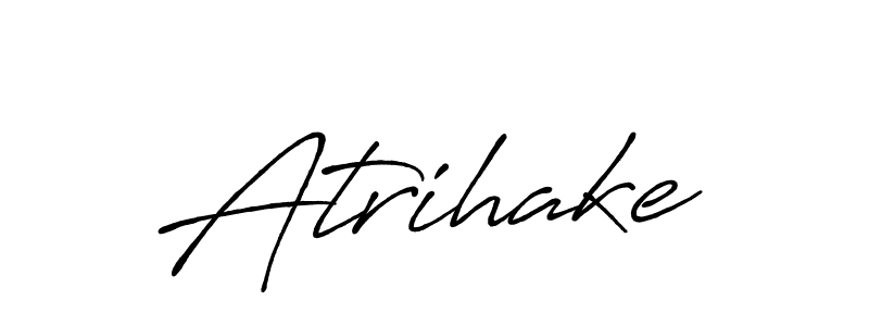 Antro_Vectra_Bolder is a professional signature style that is perfect for those who want to add a touch of class to their signature. It is also a great choice for those who want to make their signature more unique. Get Atrihake name to fancy signature for free. Atrihake signature style 7 images and pictures png