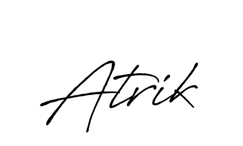 Make a beautiful signature design for name Atrik. With this signature (Antro_Vectra_Bolder) style, you can create a handwritten signature for free. Atrik signature style 7 images and pictures png