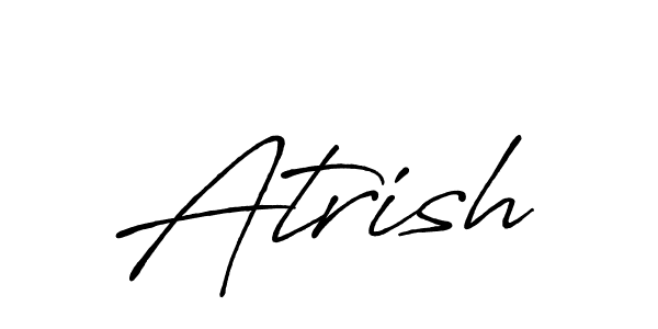 The best way (Antro_Vectra_Bolder) to make a short signature is to pick only two or three words in your name. The name Atrish include a total of six letters. For converting this name. Atrish signature style 7 images and pictures png