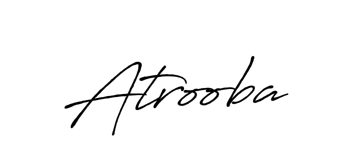 Atrooba stylish signature style. Best Handwritten Sign (Antro_Vectra_Bolder) for my name. Handwritten Signature Collection Ideas for my name Atrooba. Atrooba signature style 7 images and pictures png