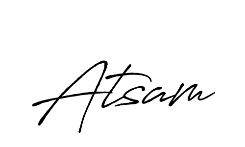Similarly Antro_Vectra_Bolder is the best handwritten signature design. Signature creator online .You can use it as an online autograph creator for name Atsam. Atsam signature style 7 images and pictures png