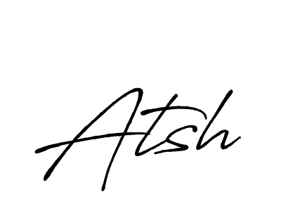 Create a beautiful signature design for name Atsh. With this signature (Antro_Vectra_Bolder) fonts, you can make a handwritten signature for free. Atsh signature style 7 images and pictures png