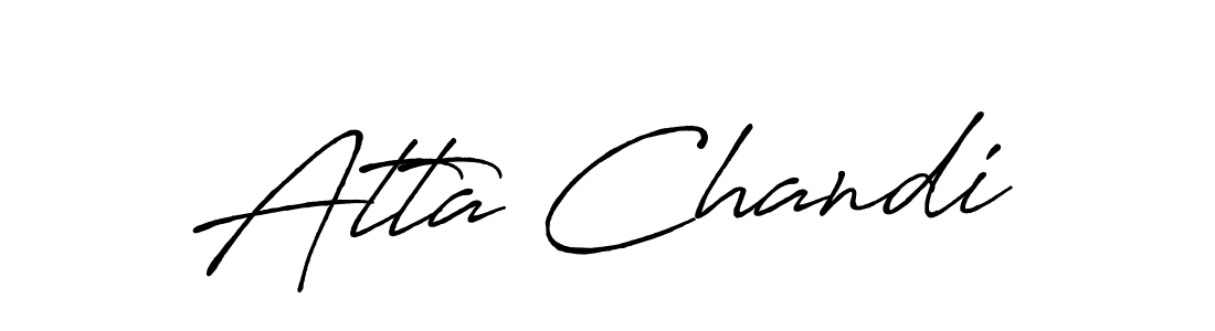 Create a beautiful signature design for name Atta Chandi. With this signature (Antro_Vectra_Bolder) fonts, you can make a handwritten signature for free. Atta Chandi signature style 7 images and pictures png
