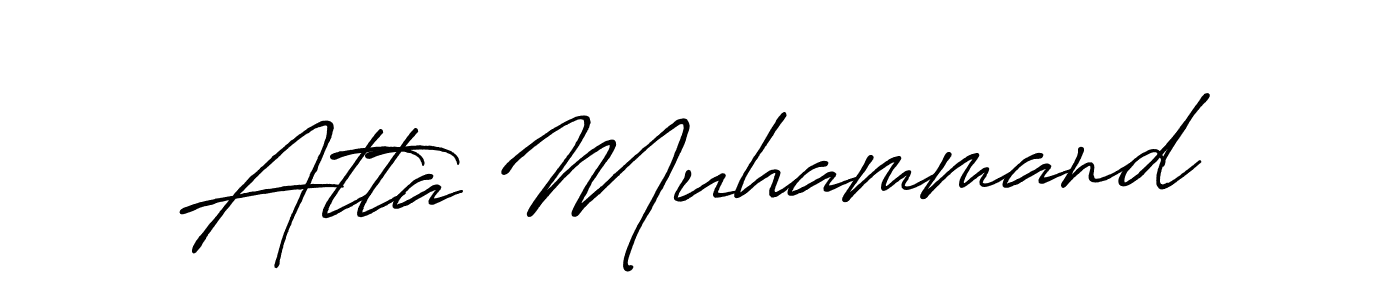 Also we have Atta Muhammand name is the best signature style. Create professional handwritten signature collection using Antro_Vectra_Bolder autograph style. Atta Muhammand signature style 7 images and pictures png