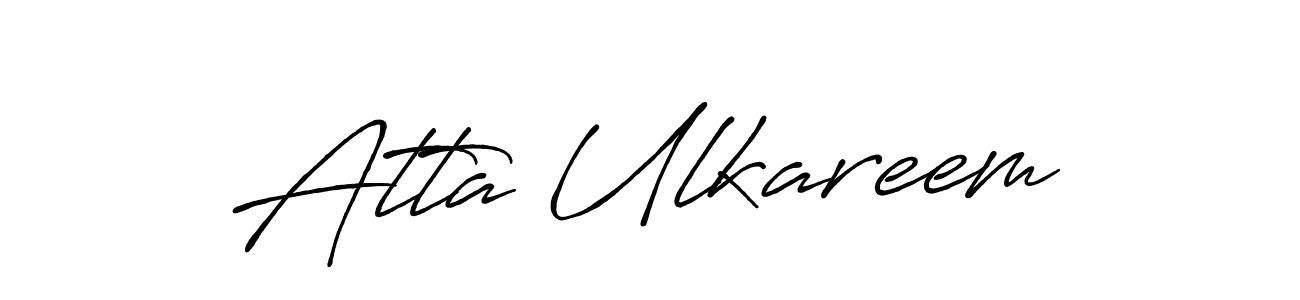 Also we have Atta Ulkareem name is the best signature style. Create professional handwritten signature collection using Antro_Vectra_Bolder autograph style. Atta Ulkareem signature style 7 images and pictures png