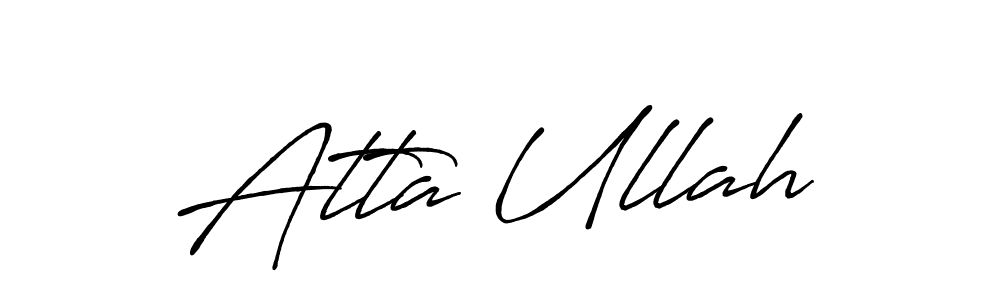 Design your own signature with our free online signature maker. With this signature software, you can create a handwritten (Antro_Vectra_Bolder) signature for name Atta Ullah. Atta Ullah signature style 7 images and pictures png