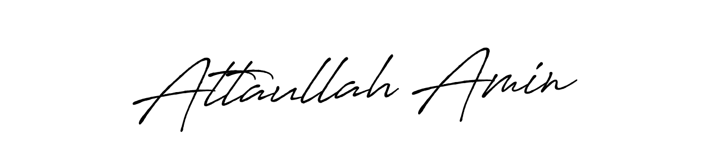 Also we have Attaullah Amin name is the best signature style. Create professional handwritten signature collection using Antro_Vectra_Bolder autograph style. Attaullah Amin signature style 7 images and pictures png