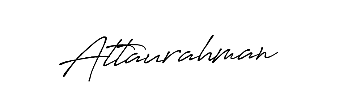 Use a signature maker to create a handwritten signature online. With this signature software, you can design (Antro_Vectra_Bolder) your own signature for name Attaurahman. Attaurahman signature style 7 images and pictures png