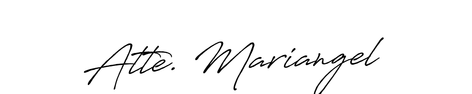 Also we have Atte. Mariangel name is the best signature style. Create professional handwritten signature collection using Antro_Vectra_Bolder autograph style. Atte. Mariangel signature style 7 images and pictures png