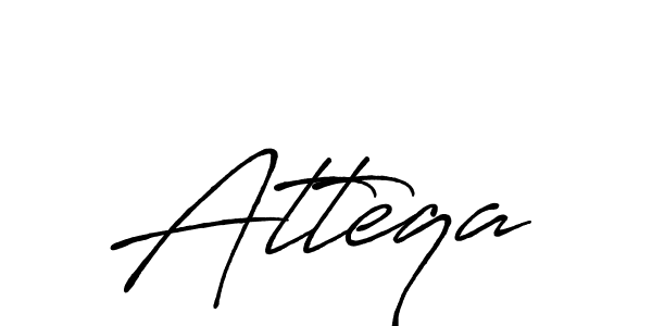 if you are searching for the best signature style for your name Atteqa. so please give up your signature search. here we have designed multiple signature styles  using Antro_Vectra_Bolder. Atteqa signature style 7 images and pictures png