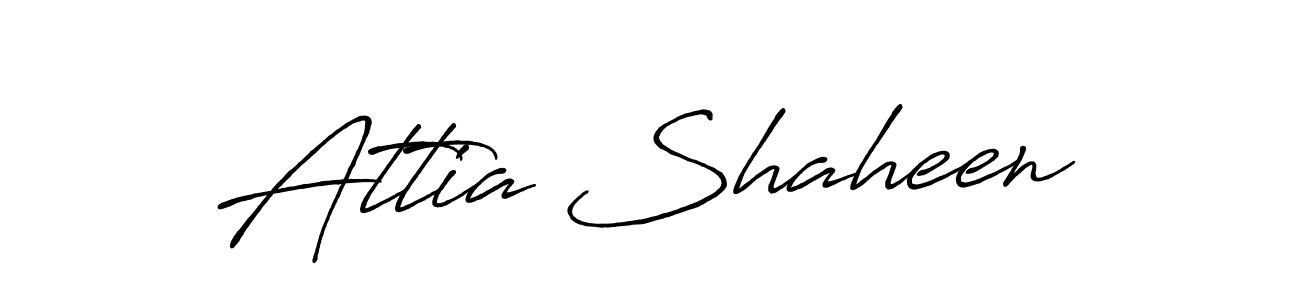 Also You can easily find your signature by using the search form. We will create Attia Shaheen name handwritten signature images for you free of cost using Antro_Vectra_Bolder sign style. Attia Shaheen signature style 7 images and pictures png