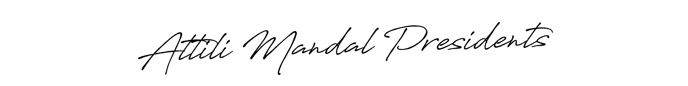 Similarly Antro_Vectra_Bolder is the best handwritten signature design. Signature creator online .You can use it as an online autograph creator for name Attili Mandal Presidents. Attili Mandal Presidents signature style 7 images and pictures png