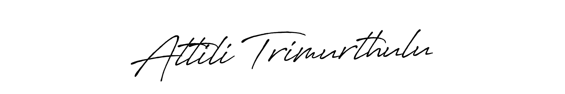 if you are searching for the best signature style for your name Attili Trimurthulu. so please give up your signature search. here we have designed multiple signature styles  using Antro_Vectra_Bolder. Attili Trimurthulu signature style 7 images and pictures png