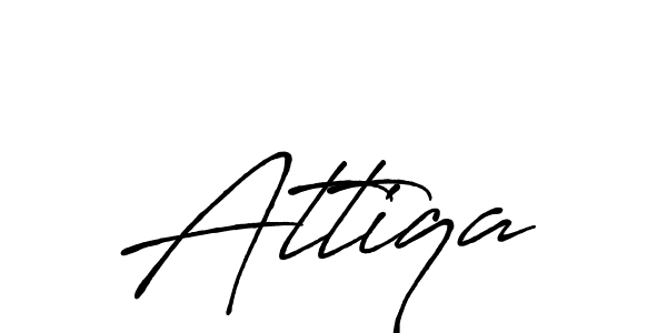 Make a beautiful signature design for name Attiqa. With this signature (Antro_Vectra_Bolder) style, you can create a handwritten signature for free. Attiqa signature style 7 images and pictures png