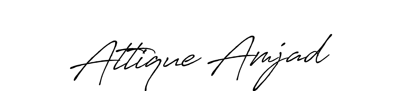 Also You can easily find your signature by using the search form. We will create Attique Amjad name handwritten signature images for you free of cost using Antro_Vectra_Bolder sign style. Attique Amjad signature style 7 images and pictures png