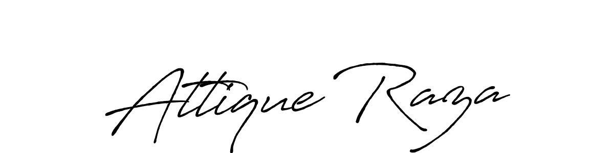 It looks lik you need a new signature style for name Attique Raza. Design unique handwritten (Antro_Vectra_Bolder) signature with our free signature maker in just a few clicks. Attique Raza signature style 7 images and pictures png