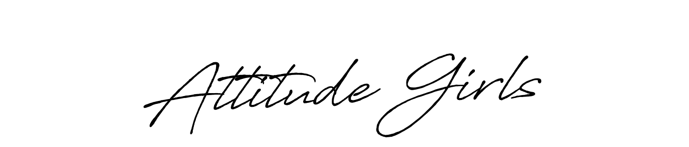 How to make Attitude Girls name signature. Use Antro_Vectra_Bolder style for creating short signs online. This is the latest handwritten sign. Attitude Girls signature style 7 images and pictures png