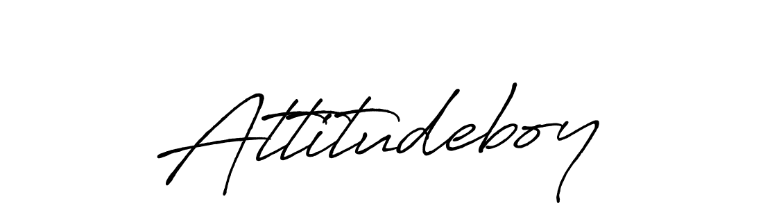 Attitudeboy stylish signature style. Best Handwritten Sign (Antro_Vectra_Bolder) for my name. Handwritten Signature Collection Ideas for my name Attitudeboy. Attitudeboy signature style 7 images and pictures png