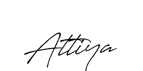 Attiya stylish signature style. Best Handwritten Sign (Antro_Vectra_Bolder) for my name. Handwritten Signature Collection Ideas for my name Attiya. Attiya signature style 7 images and pictures png