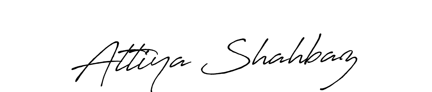 Design your own signature with our free online signature maker. With this signature software, you can create a handwritten (Antro_Vectra_Bolder) signature for name Attiya Shahbaz. Attiya Shahbaz signature style 7 images and pictures png