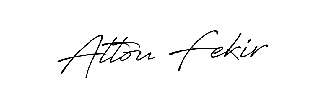 Make a beautiful signature design for name Attou Fekir. With this signature (Antro_Vectra_Bolder) style, you can create a handwritten signature for free. Attou Fekir signature style 7 images and pictures png