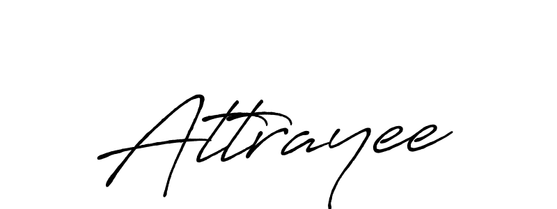 Use a signature maker to create a handwritten signature online. With this signature software, you can design (Antro_Vectra_Bolder) your own signature for name Attrayee. Attrayee signature style 7 images and pictures png