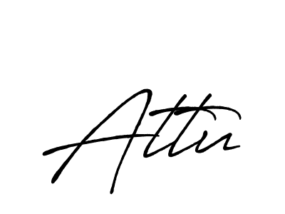 Create a beautiful signature design for name Attu. With this signature (Antro_Vectra_Bolder) fonts, you can make a handwritten signature for free. Attu signature style 7 images and pictures png