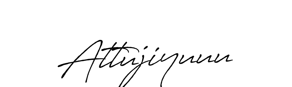 Design your own signature with our free online signature maker. With this signature software, you can create a handwritten (Antro_Vectra_Bolder) signature for name Attujiyuuu. Attujiyuuu signature style 7 images and pictures png