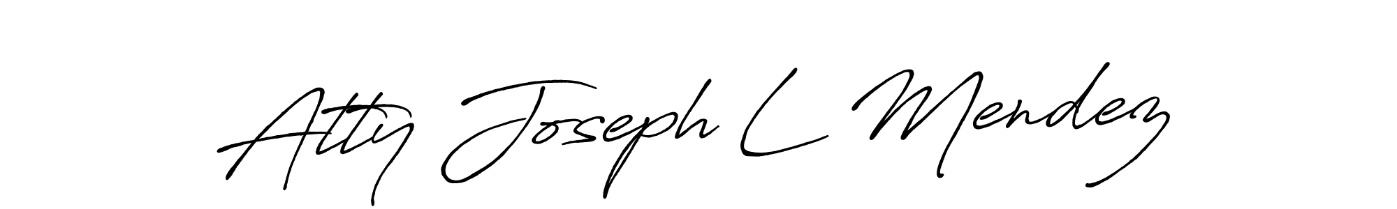 Atty Joseph L Mendez stylish signature style. Best Handwritten Sign (Antro_Vectra_Bolder) for my name. Handwritten Signature Collection Ideas for my name Atty Joseph L Mendez. Atty Joseph L Mendez signature style 7 images and pictures png