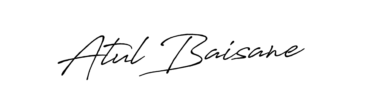 How to make Atul Baisane name signature. Use Antro_Vectra_Bolder style for creating short signs online. This is the latest handwritten sign. Atul Baisane signature style 7 images and pictures png