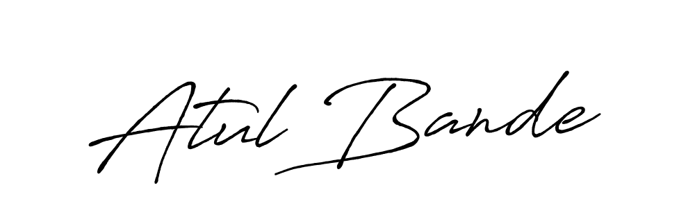 Also we have Atul Bande name is the best signature style. Create professional handwritten signature collection using Antro_Vectra_Bolder autograph style. Atul Bande signature style 7 images and pictures png