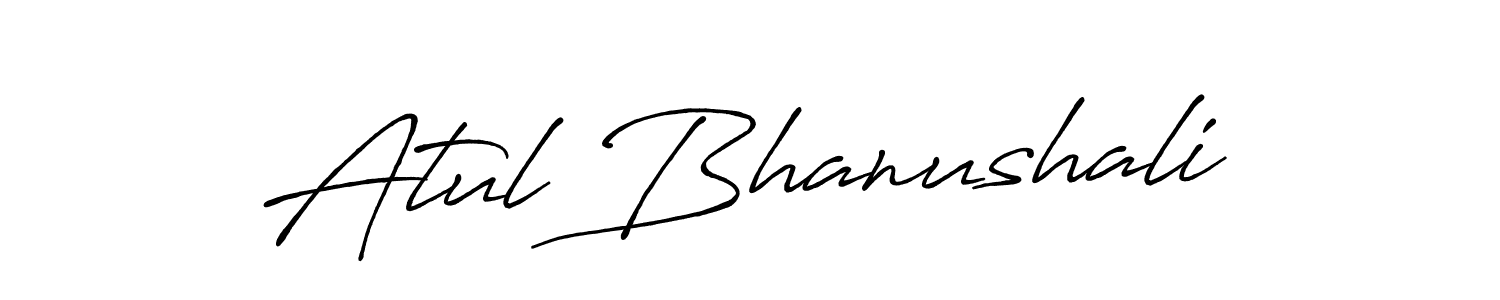 Create a beautiful signature design for name Atul Bhanushali. With this signature (Antro_Vectra_Bolder) fonts, you can make a handwritten signature for free. Atul Bhanushali signature style 7 images and pictures png