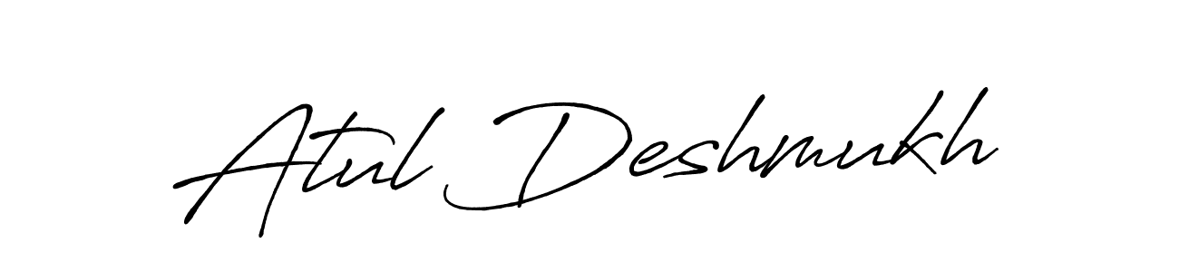 Antro_Vectra_Bolder is a professional signature style that is perfect for those who want to add a touch of class to their signature. It is also a great choice for those who want to make their signature more unique. Get Atul Deshmukh name to fancy signature for free. Atul Deshmukh signature style 7 images and pictures png