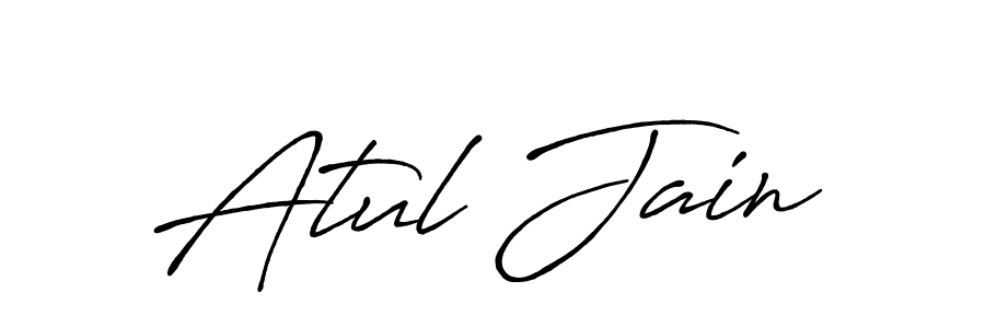 Also we have Atul Jain name is the best signature style. Create professional handwritten signature collection using Antro_Vectra_Bolder autograph style. Atul Jain signature style 7 images and pictures png