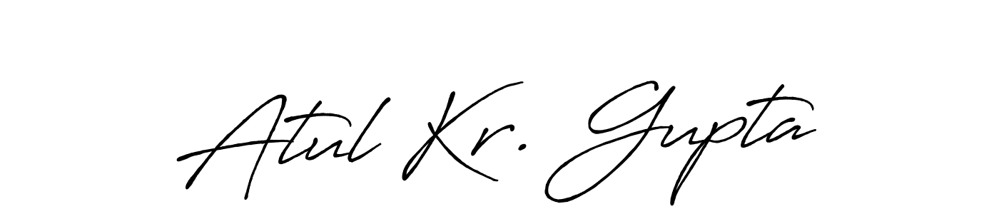 How to make Atul Kr. Gupta name signature. Use Antro_Vectra_Bolder style for creating short signs online. This is the latest handwritten sign. Atul Kr. Gupta signature style 7 images and pictures png