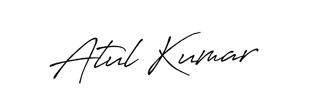 Design your own signature with our free online signature maker. With this signature software, you can create a handwritten (Antro_Vectra_Bolder) signature for name Atul Kumar. Atul Kumar signature style 7 images and pictures png