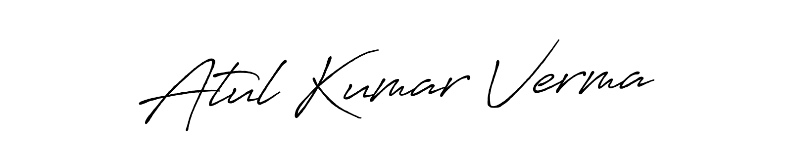 The best way (Antro_Vectra_Bolder) to make a short signature is to pick only two or three words in your name. The name Atul Kumar Verma include a total of six letters. For converting this name. Atul Kumar Verma signature style 7 images and pictures png