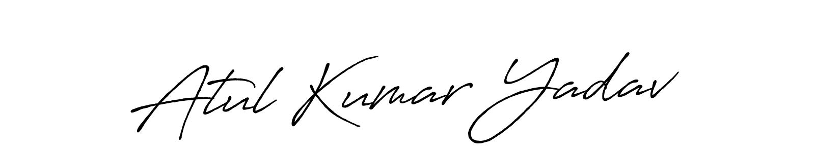 Use a signature maker to create a handwritten signature online. With this signature software, you can design (Antro_Vectra_Bolder) your own signature for name Atul Kumar Yadav. Atul Kumar Yadav signature style 7 images and pictures png