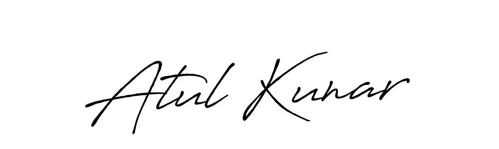 Design your own signature with our free online signature maker. With this signature software, you can create a handwritten (Antro_Vectra_Bolder) signature for name Atul Kunar. Atul Kunar signature style 7 images and pictures png