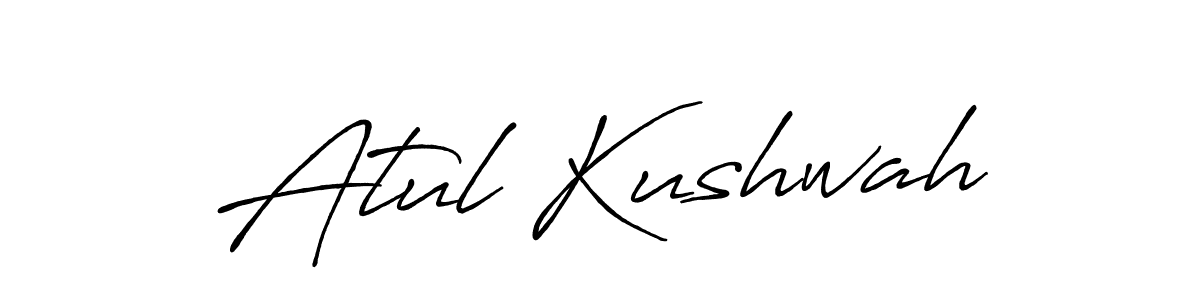 Create a beautiful signature design for name Atul Kushwah. With this signature (Antro_Vectra_Bolder) fonts, you can make a handwritten signature for free. Atul Kushwah signature style 7 images and pictures png