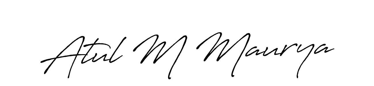 Also You can easily find your signature by using the search form. We will create Atul M Maurya name handwritten signature images for you free of cost using Antro_Vectra_Bolder sign style. Atul M Maurya signature style 7 images and pictures png