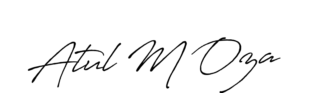 How to make Atul M Oza signature? Antro_Vectra_Bolder is a professional autograph style. Create handwritten signature for Atul M Oza name. Atul M Oza signature style 7 images and pictures png